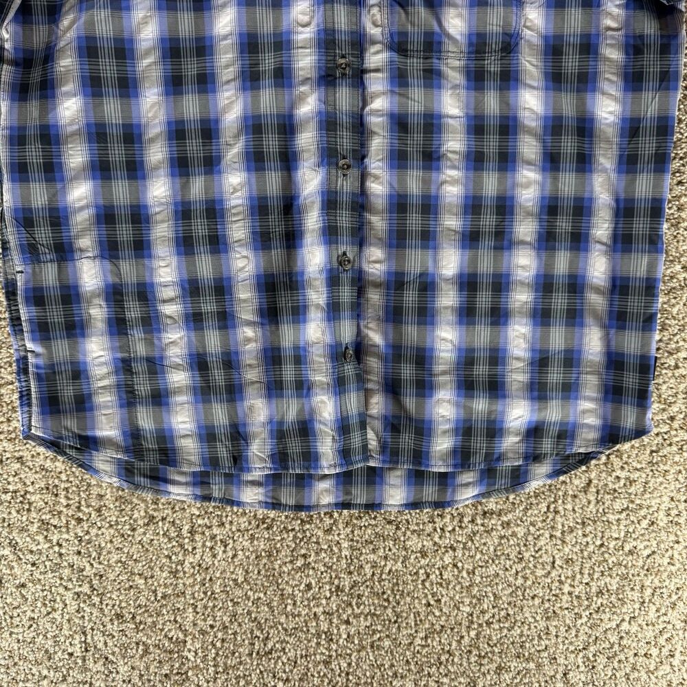 Eddie Bauer Shirt Womens Medium Blue White Plaid Button Up New With Tags Adult - Picture 5 of 16